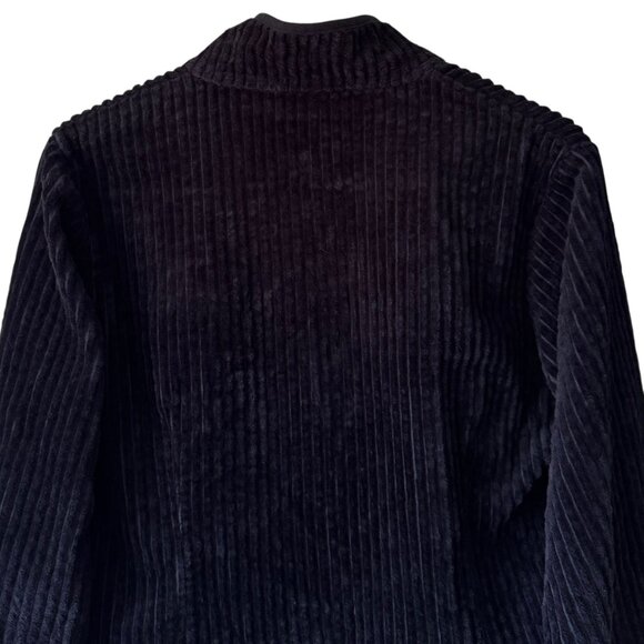 Woolrich Kinsdale Size Med Lightweight Black Wide Corduroy Ribbed Cotton Jacket - Picture 16 of 16